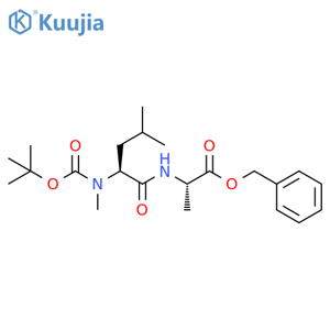 L-Alanine, N-[(1,1-dimethylethoxy)carbonyl]-N-methyl-L-leucyl-, phenylmethyl ester structure