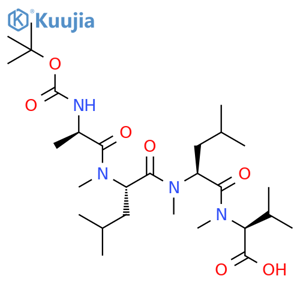 L-Valine,N-[N-[N-[N-[(1,1-dimethylethoxy)carbonyl]-D-alanyl]-N-methyl-L-leucyl]-N-methyl-L-leucyl]-N-methyl- structure