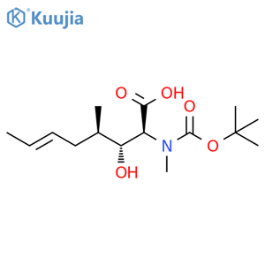 6-Octenoic acid, 2-[[(1,1-dimethylethoxy)carbonyl]methylamino]-3-hydroxy-4-methyl-, [2S-(2R*,3S*,4S*,6E)]- (9CI) structure