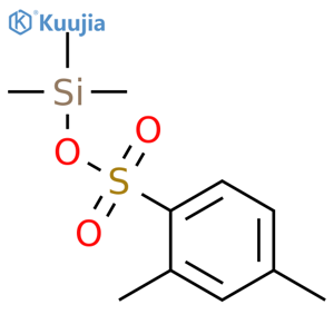 Benzenesulfonic acid, 2,4-dimethyl-, trimethylsilyl ester structure