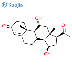 Pregn-4-ene-3,20-dione, 11,15-dihydroxy-, (11a,15b)- structure