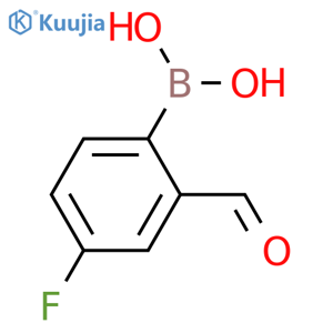 (4-Fluoro-2-formylphenyl)boronic acid structure