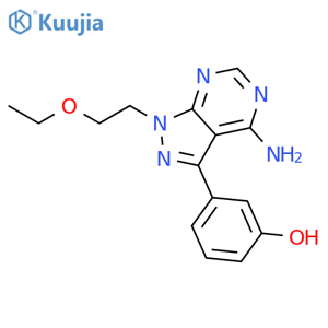 Phenol, 3-[4-amino-1-(2-ethoxyethyl)-1H-pyrazolo[3,4-d]pyrimidin-3-yl]- structure