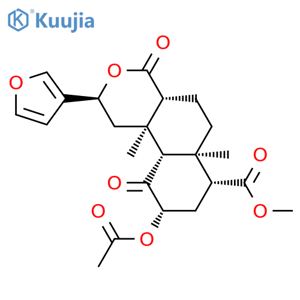 2H-Naphtho[2,1-c]pyran-7-carboxylicacid, 9-(acetyloxy)-2-(3-furanyl)dodecahydro-6a,10b-dimethyl-4,10-dioxo-,methyl ester, (2S,4aR,6aR,7R,9S,10aS,10bR)- structure