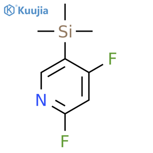 Pyridine, 2,4-difluoro-5-(trimethylsilyl)- structure