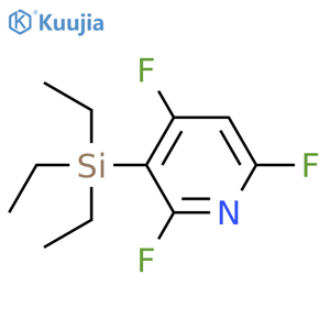 Pyridine, 2,4,6-trifluoro-3-(triethylsilyl)- structure