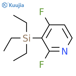 Pyridine, 2,4-difluoro-3-(triethylsilyl)- structure