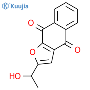 2-(1-hydroxyethyl)naphtho[2,3-b]furan-4,9-dione structure