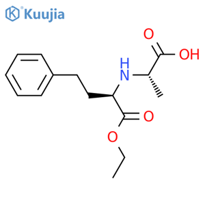 (-)-N-1-(R)-Ethoxycarbonxyl-3-phenylpropyl-L-alanine structure