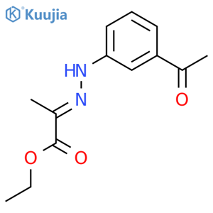 Propanoic acid, 2-[(3-acetylphenyl)hydrazono]-, ethyl ester structure