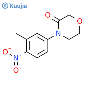 3-Morpholinone, 4-(3-methyl-4-nitrophenyl)- structure