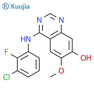 7-QUINAZOLINOL, 4-[(3-CHLORO-2-FLUOROPHENYL)AMINO]-6-METHOXY- structure