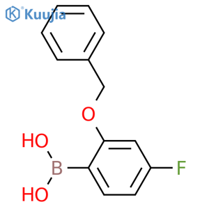 2-(Benzyloxy)-4-fluorophenylboronic Acid structure