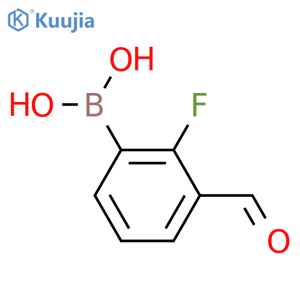 2-fluoro-3-formylphenylboronic acid structure