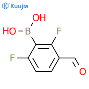 (2,6-difluoro-3-formyl-phenyl)boronic acid structure