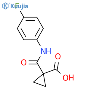 1-((4-Fluorophenyl)carbamoyl)cyclopropanecarboxylic acid structure