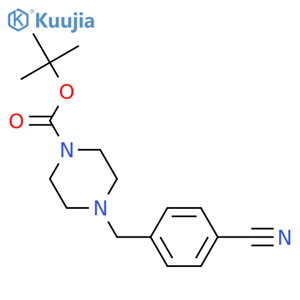 4-(4-t-Boc-piperaz-1-yl-methyl)benzonitrile structure