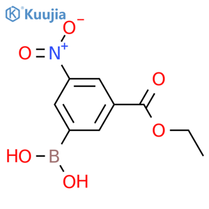 3-Ethoxycarbonyl-5-nitrophenylboronic acid structure