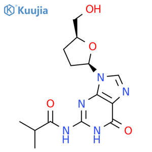 Guanosine, 2',3'-dideoxy-N-(2-methyl-1-oxopropyl)- structure