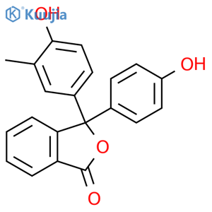 1(3H)-Isobenzofuranone, 3-(4-hydroxy-3-methylphenyl)-3-(4-hydroxyphenyl)- structure