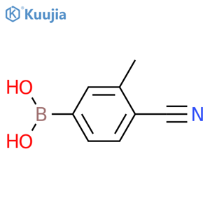 4-Cyano-3-methylphenylboronic acid structure