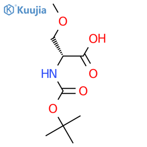 (2R)-2-{[(tert-butoxy)carbonyl]amino}-3-methoxypropanoic acid structure