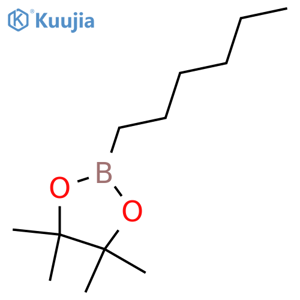 2-hexyl-4,4,5,5-tetramethyl-1,3,2-dioxaborolane structure