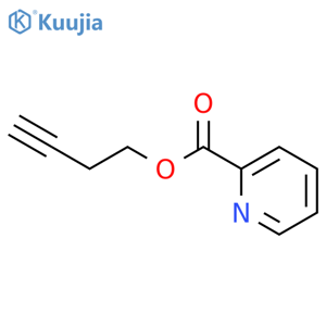 2-Pyridinecarboxylic acid, 3-butynyl ester structure