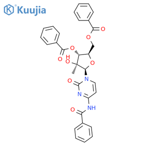 [(4S)-5-(4-Benzamido-2-oxopyrimidin-1-yl)-3-benzoyloxy-4-hydroxy-4-methyloxolan-2-yl]methyl benzoate structure