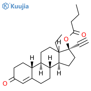 18,19-Dinorpregn-4-en-20-yn-3-one,13-ethyl-17-(1-oxobutoxy)-, (17a)- structure