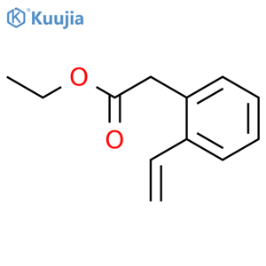 Benzeneacetic acid, 2-ethenyl-, ethyl ester structure