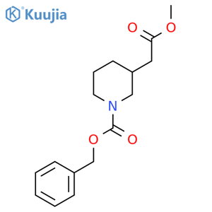 Methyl n-cbz-3-piperidineacetate structure