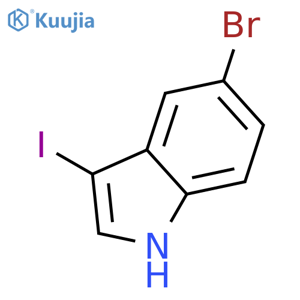 5-bromo-3-iodo-1H-indole structure