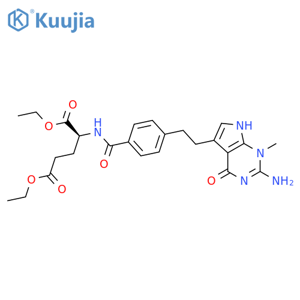 L-Glutamic acid, N-[4-[2-(2-amino-4,7-dihydro-1-methyl-4-oxo-1H-pyrrolo[2,3-d]pyrimidin-5-yl)ethyl]benzoyl]-, 1,5-diethyl ester structure