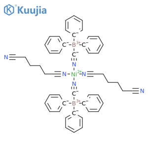 Nickel, bis[(cyano-C)triphenylborato(1-)-N]bis(hexanedinitrile-N)- structure