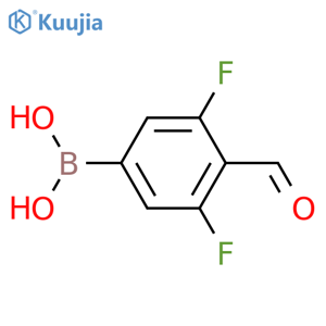 (3,5-difluoro-4-formylphenyl)boronic acid structure