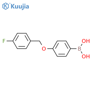 (4-((4-Fluorobenzyl)oxy)phenyl)boronic acid structure