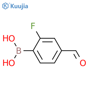 (2-fluoro-4-formylphenyl)boronic acid structure