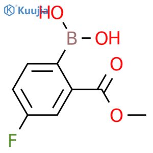 (4-Fluoro-2-(methoxycarbonyl)phenyl)boronic acid structure