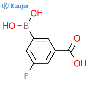 (3-carboxy-5-fluoro)benzeneboronic acid structure