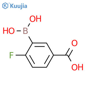 5-Carboxy-2-fluorophenylboronic acid structure