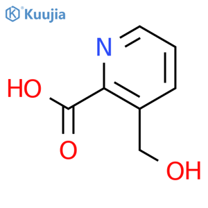 3-(hydroxymethyl)pyridine-2-carboxylic acid structure