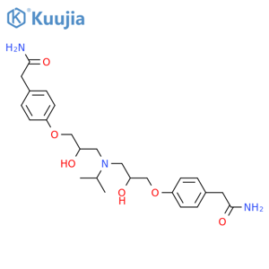 4,4'-(1-Methylethyl)iminobis(2-hydroxy-3,1-propanediyl)oxybis-benzeneacetamide (Atenolol Impurity F) structure