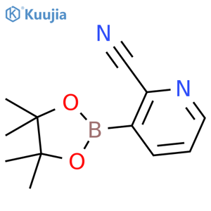 3-(4,4,5,5-Tetramethyl-1,3,2-dioxaborolan-2-yl)picolinonitrile structure