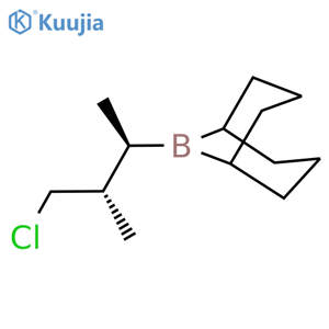 9-Borabicyclo[3.3.1]nonane, 9-[(1R,2S)-3-chloro-1,2-dimethylpropyl]-,rel- structure