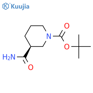 1-Piperidinecarboxylicacid, 3-(aminocarbonyl)-, 1,1-dimethylethyl ester, (3S)- structure