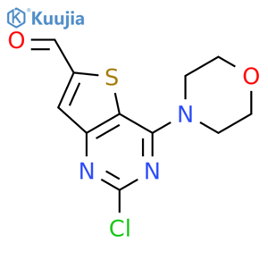 2-chloro-4-(morpholin-4-yl)thieno[3,2-d]pyrimidine-6-carbaldehyde structure