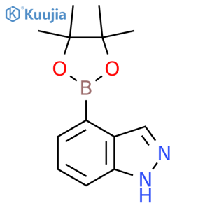 4-(tetramethyl-1,3,2-dioxaborolan-2-yl)-1h-indazole structure