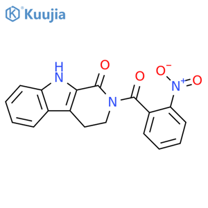 1H-Pyrido[3,4-b]indol-1-one, 2,3,4,9-tetrahydro-2-(2-nitrobenzoyl)- structure