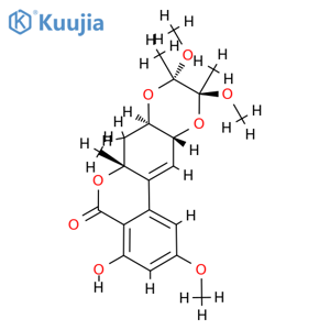 (6aR,7aR,9S,10S,11aR)-4-Hydroxy-2,9,10-trimethoxy-6a,9,10-trimethyl-6a,7,7a,9,10,11a-hexahydro-5H-benzoc1,4dioxino2,3-gchromen-5-one structure